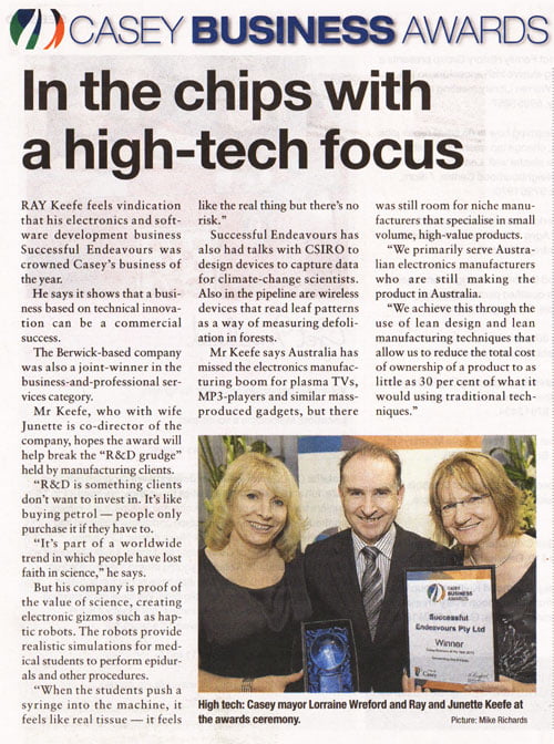 Successful Endeavours - Casey Business of the Year 2010