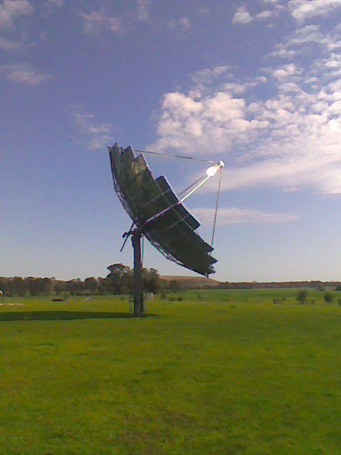 Solar Systems Dish On Sun At Fosterville