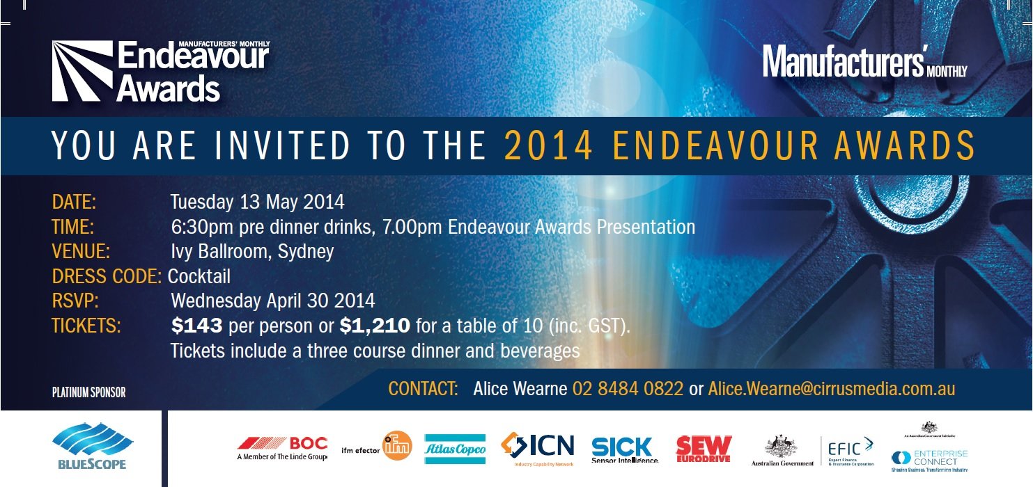 Endeavour Awards Finalist 2014