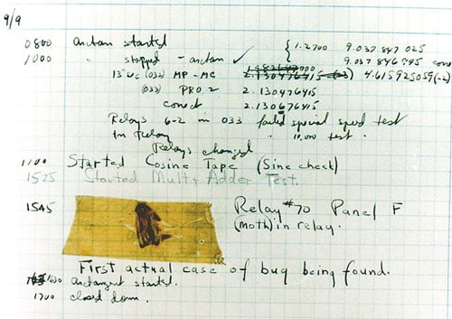 First Computer Bug - 1947