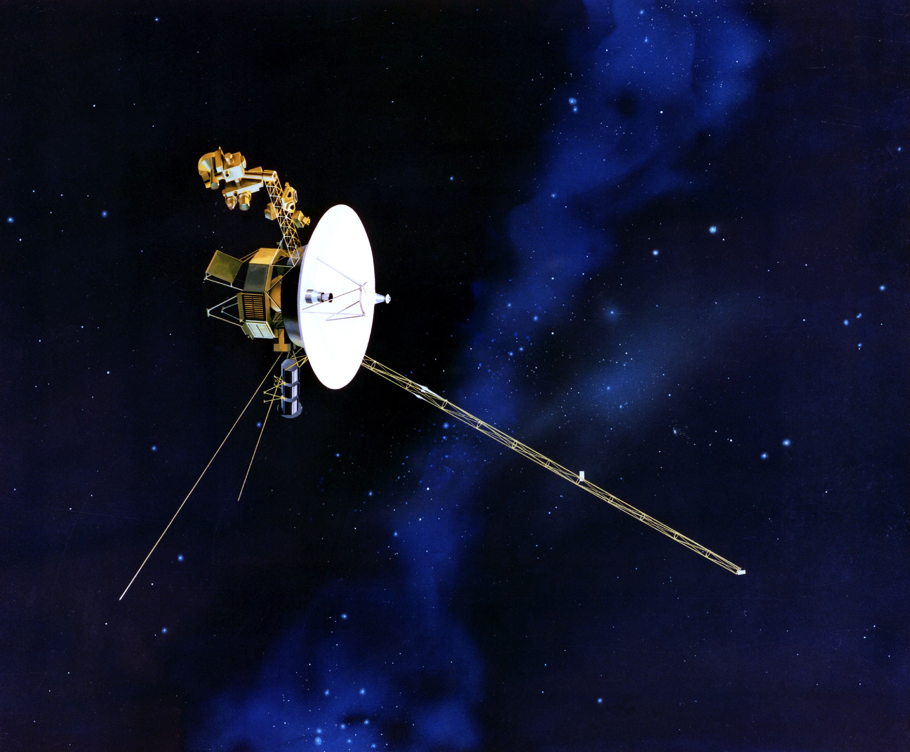 Artist's concept of Voyager in flight